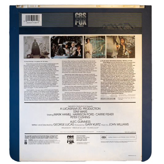 Star Wars: A New Hope (1977) - RCA CED VideoDisc | Vintage Analog Format in Caddy