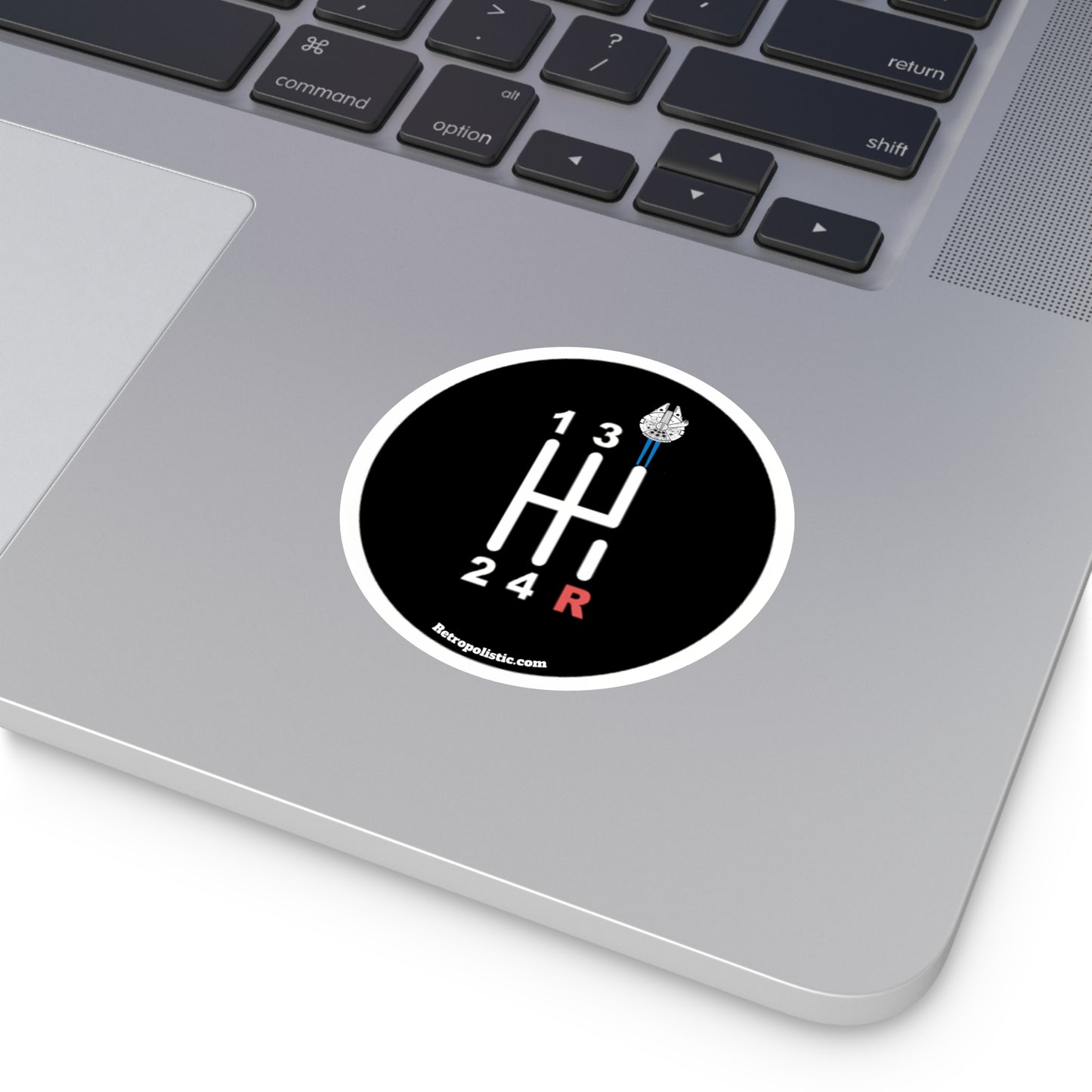 Manual Gear Shift Sticker — Millennium Falcon Shift Knob Design (Round Vinyl)