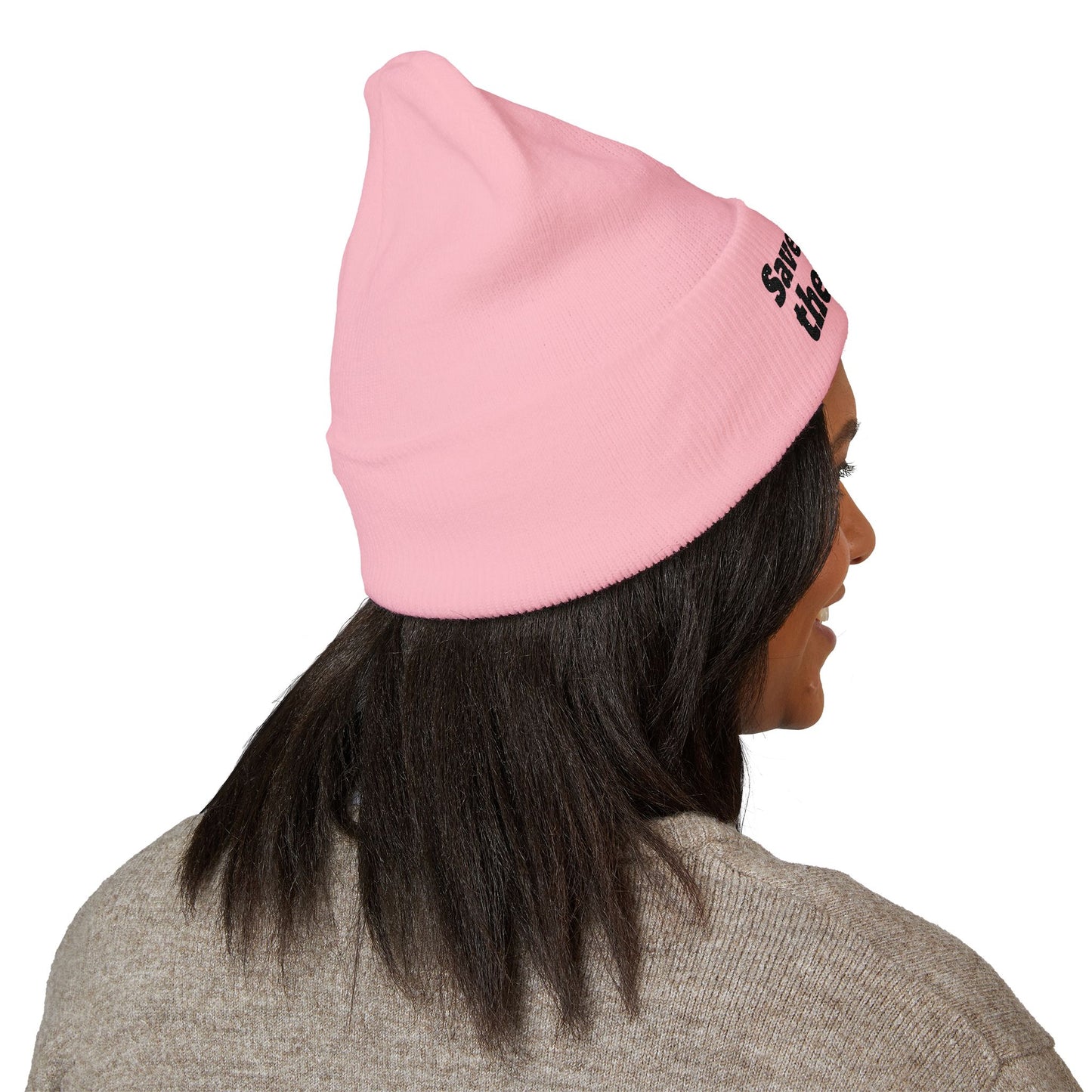 Save the Tubes beanie | Embroidered cuffed hat