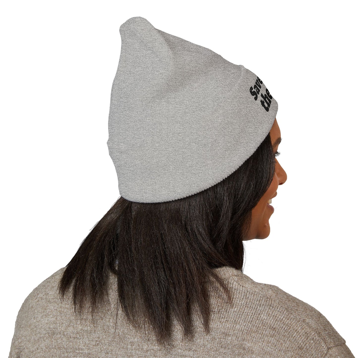 Save the Tubes beanie | Embroidered cuffed hat