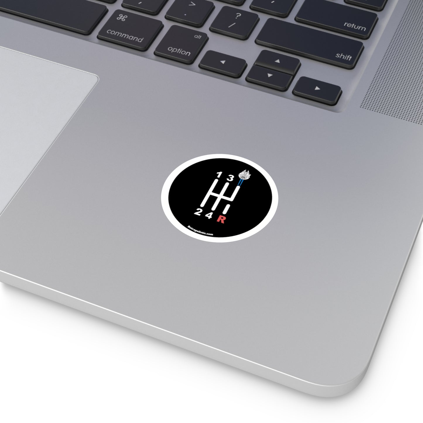 Manual Gear Shift Sticker — Millennium Falcon Shift Knob Design (Round Vinyl)