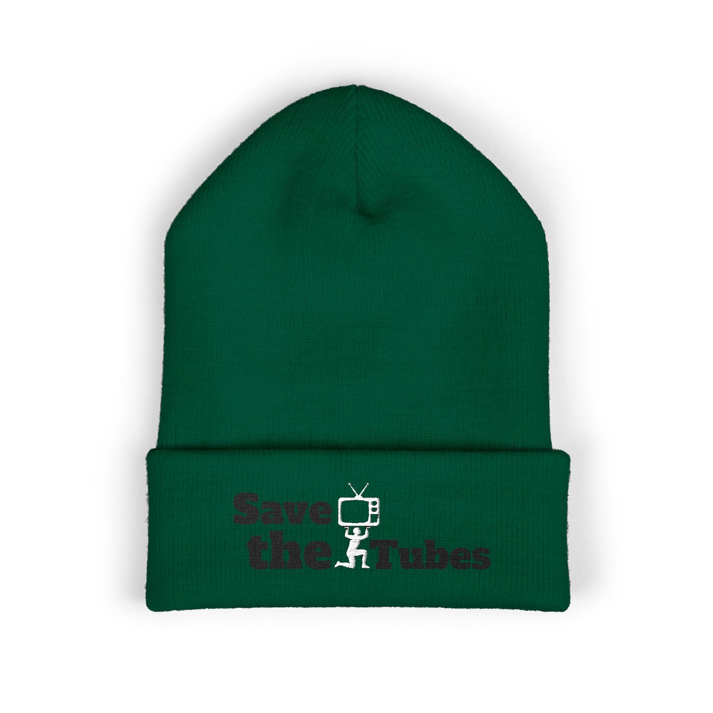 Save the Tubes beanie | Embroidered cuffed hat