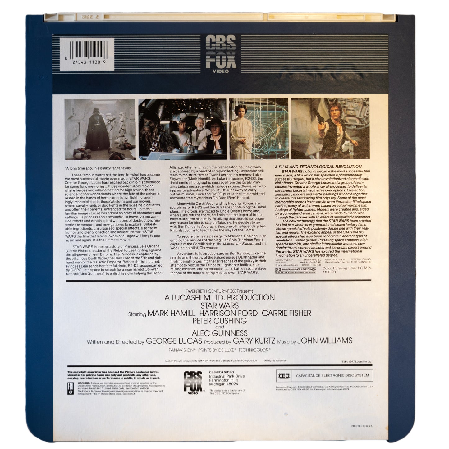 Star Wars: A New Hope (1977) - RCA CED VideoDisc | Vintage Analog Format in Caddy